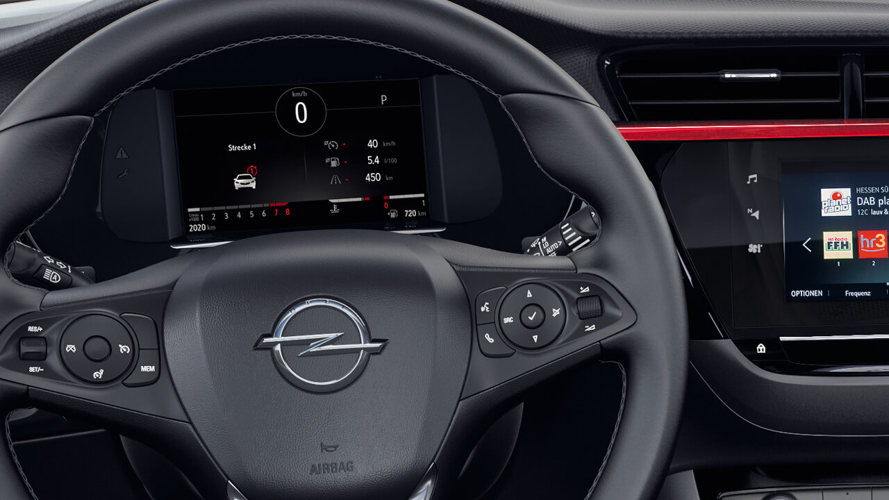 Opel Corsa-e - Bezpečnost a inovace - Digitální panel přístrojů Opel Corsa-e